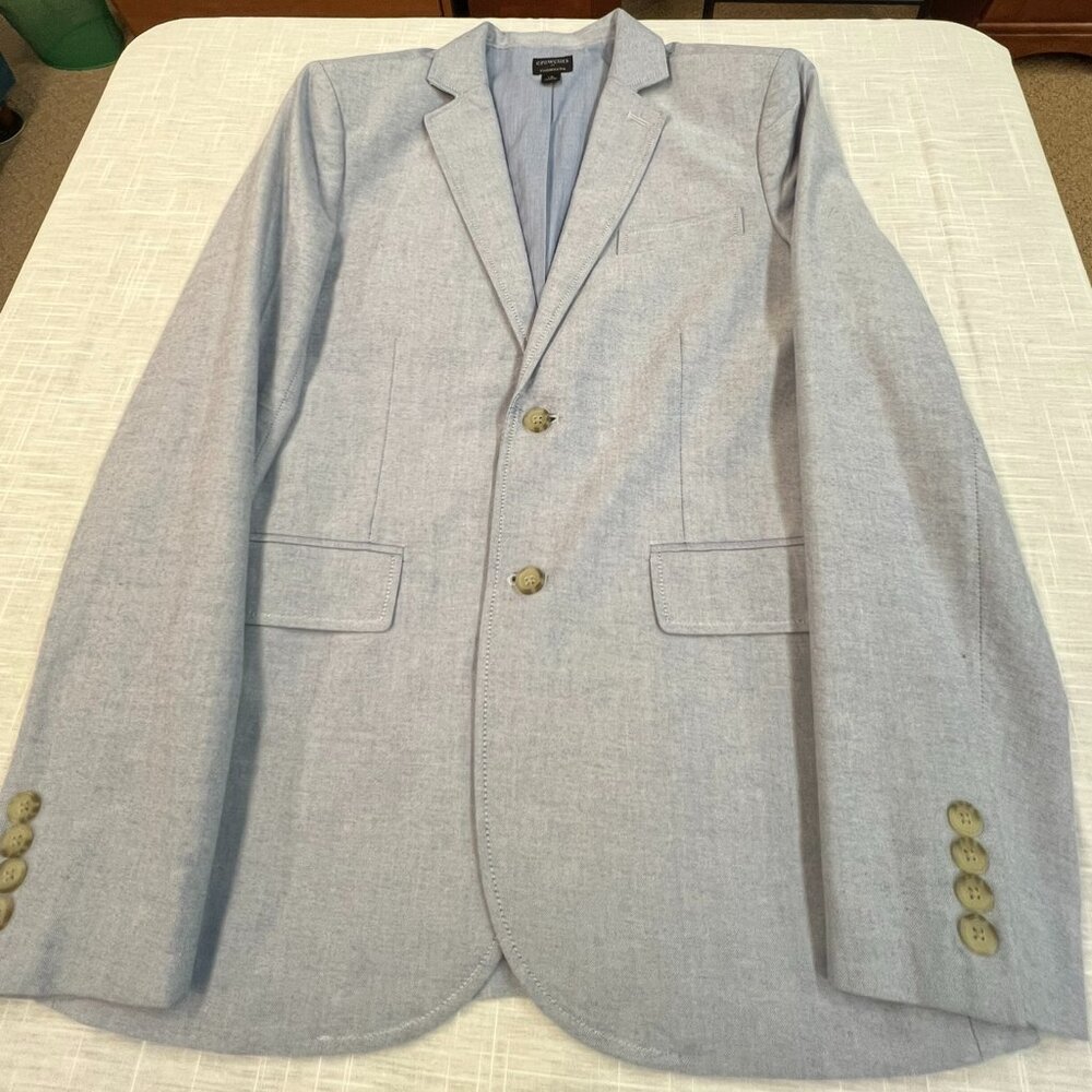 J Crew Factory Boys 16 Ludlow Suit in Chambray